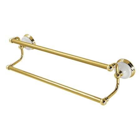 Kingston Brass BA11318PB 18-Inch Dual Towel Bar, Polished Brass BA11318PB